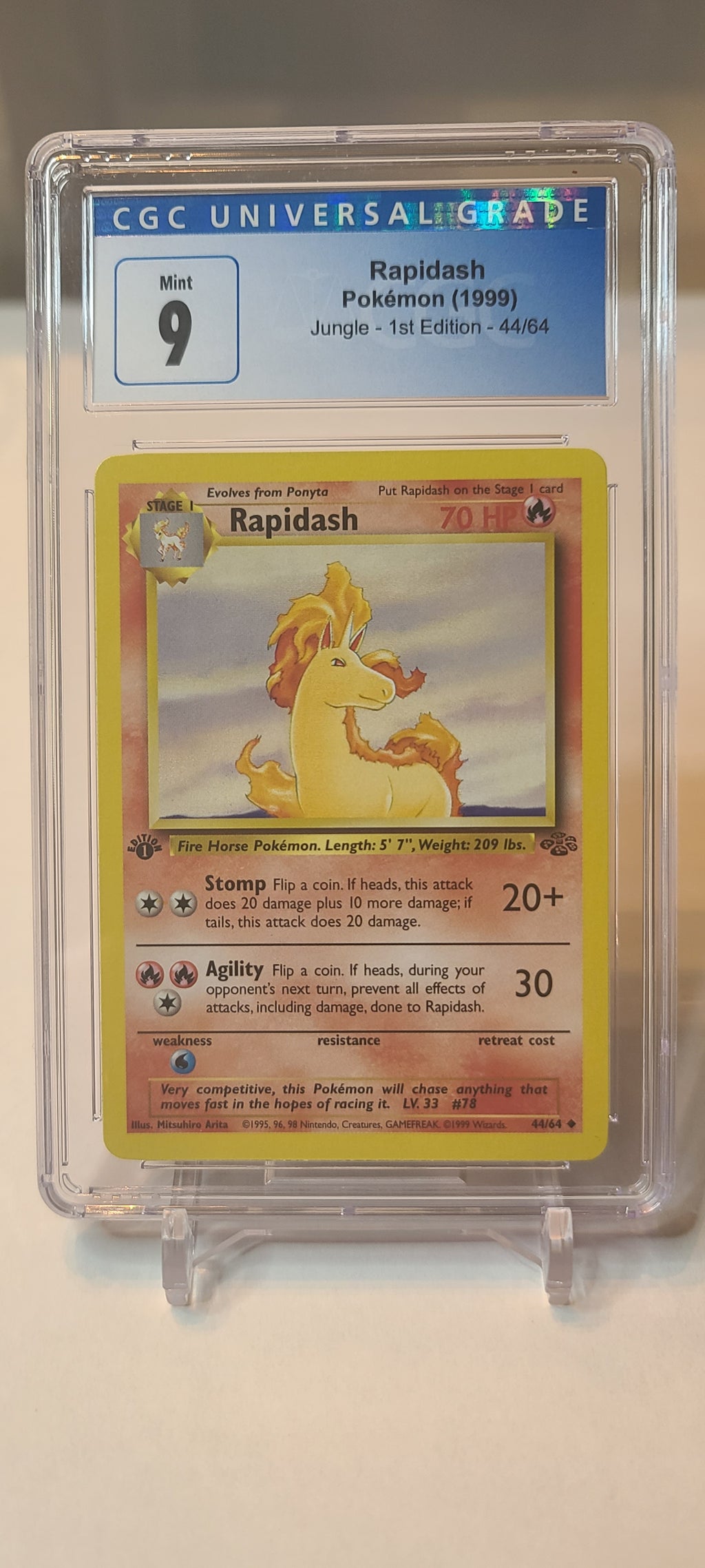 Rapidash – CGC 9 – Pokémon Jungle • Uncommon • No. 44 (English)