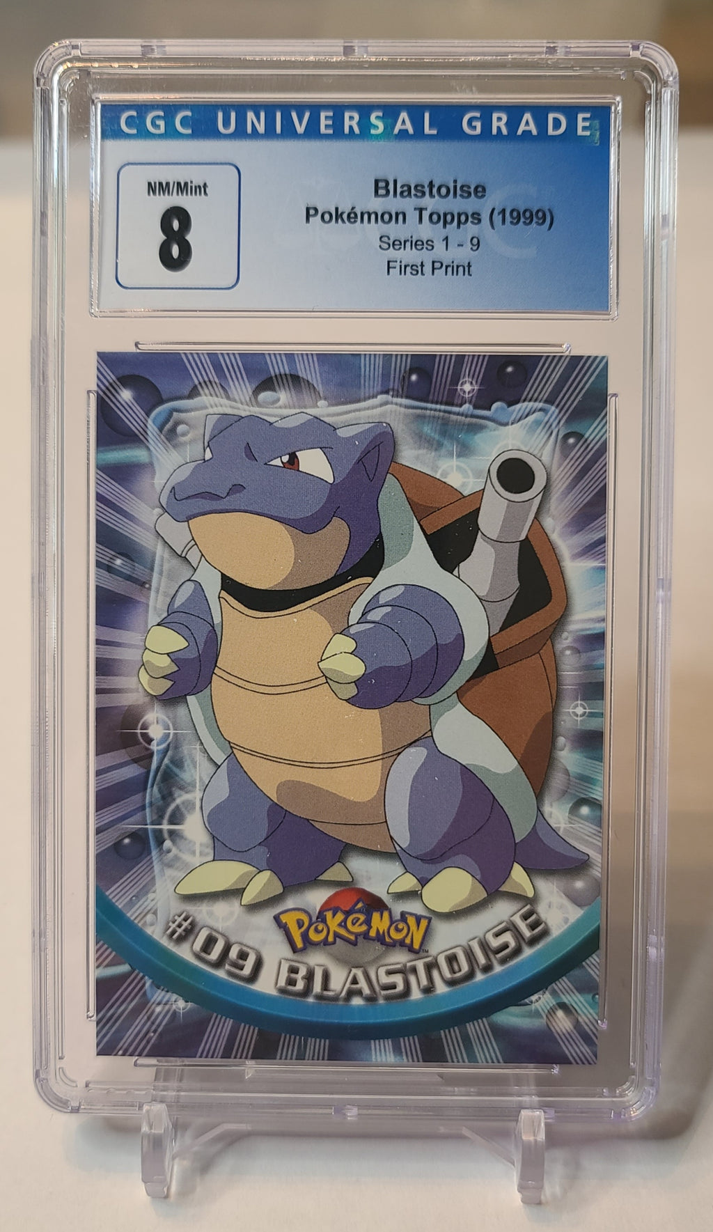 Blastoise #9 – Topps Chrome Series 1 – Rare – CGC 8