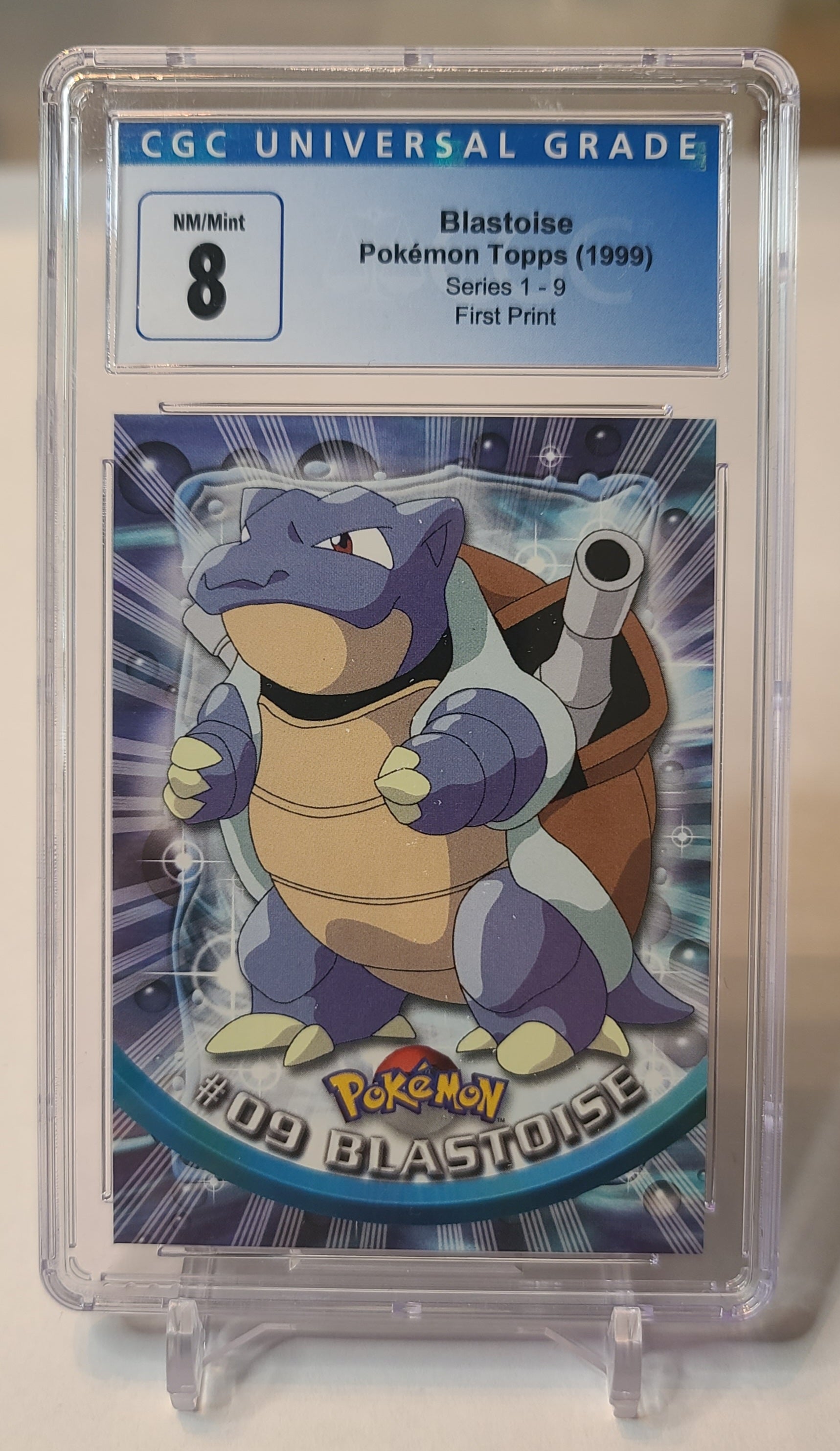 Blastoise #9 – Topps Chrome Series 1 – Rare – CGC 8