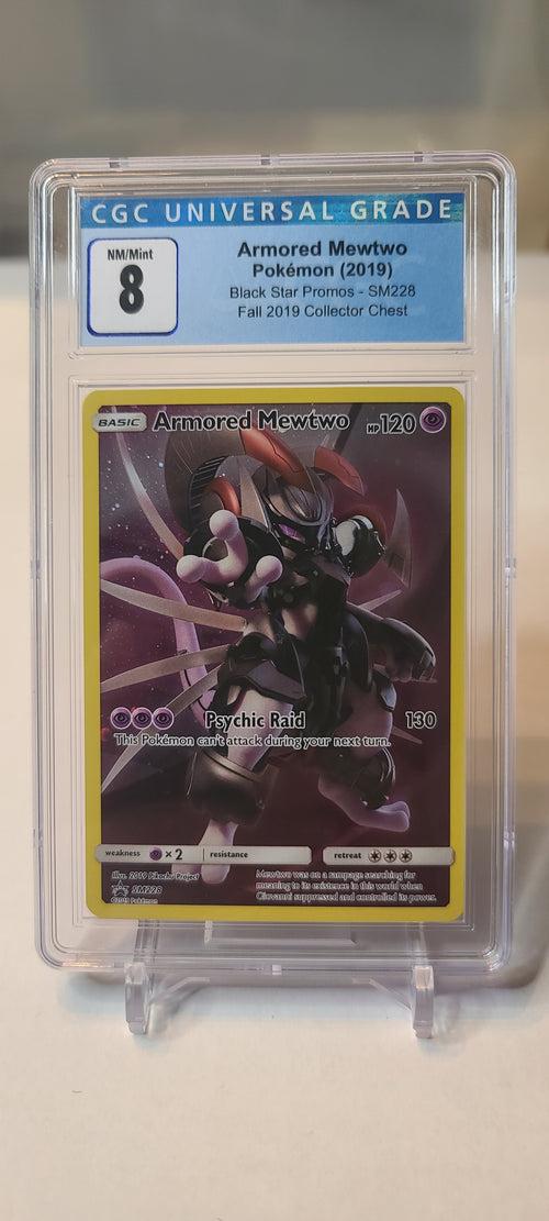 Armored Mewtwo – SM228 Sun & Moon Promo – Pokemon Card – CGC 8.0 – Holo Rare