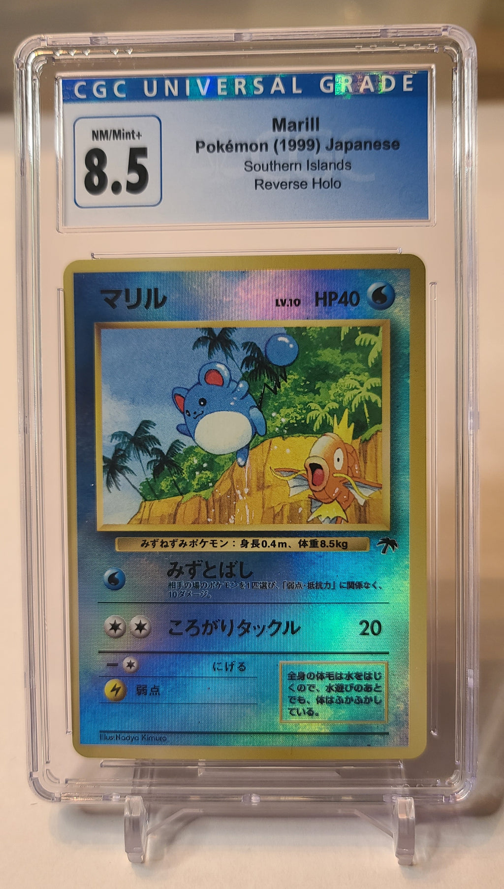 Marill (Japanese) – Southern Islands – Pokemon Card – CGC 8.5 Near Mint