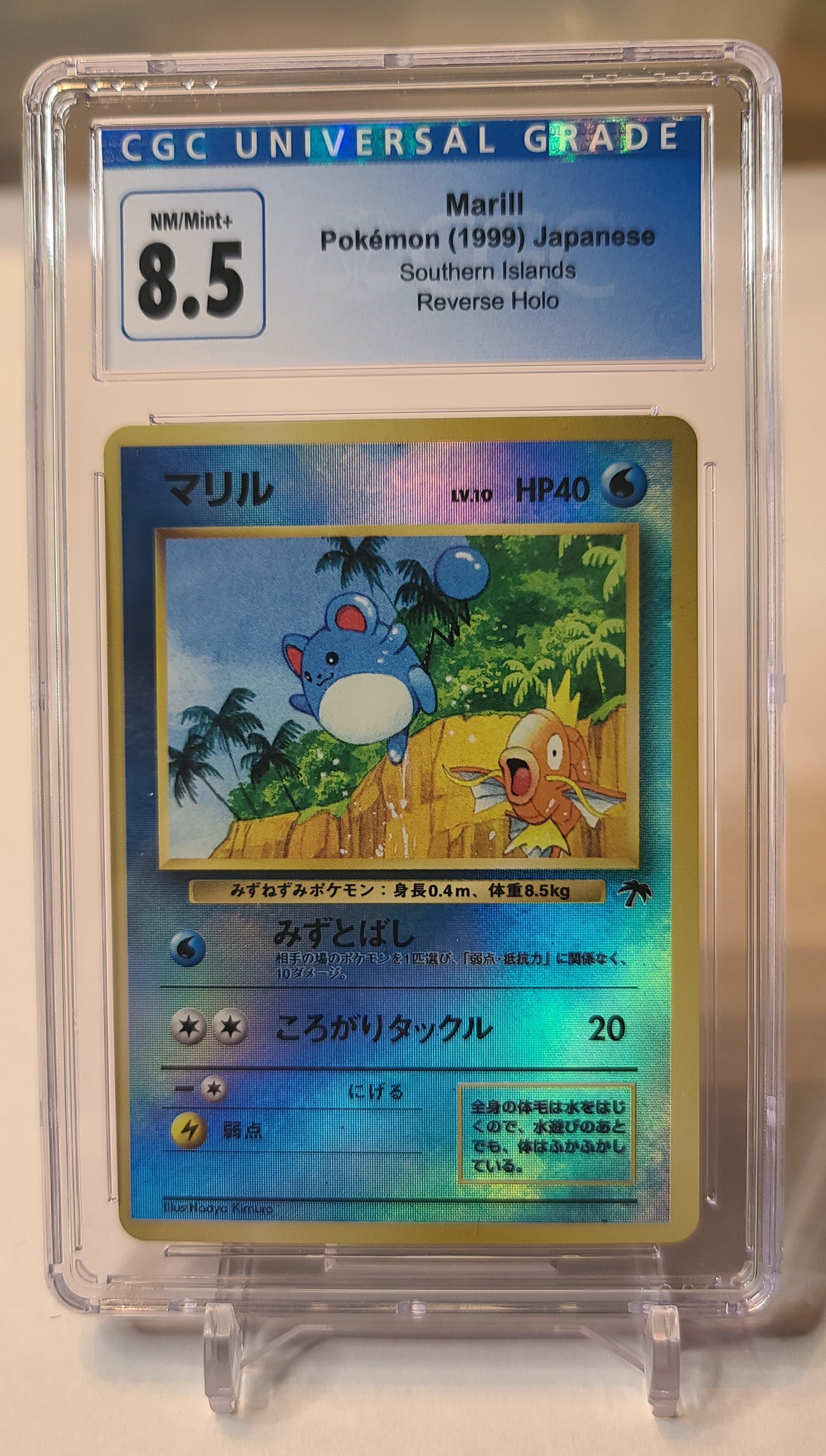 Marill (Japanese) – Southern Islands – Pokemon Card – CGC 8.5 Near Mint
