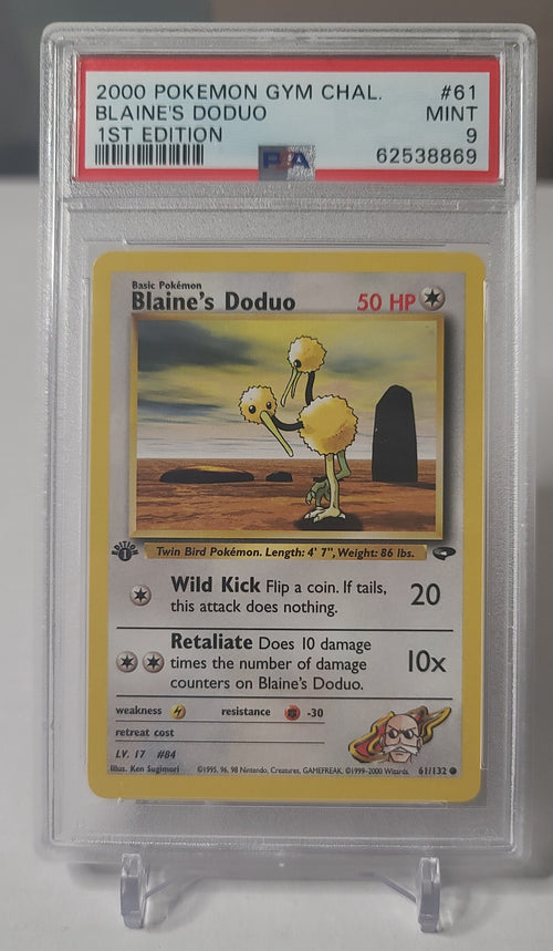 Blaine's Doduo – PSA 9 Graded Pokémon Card (Gym Challenge • Common • #61)