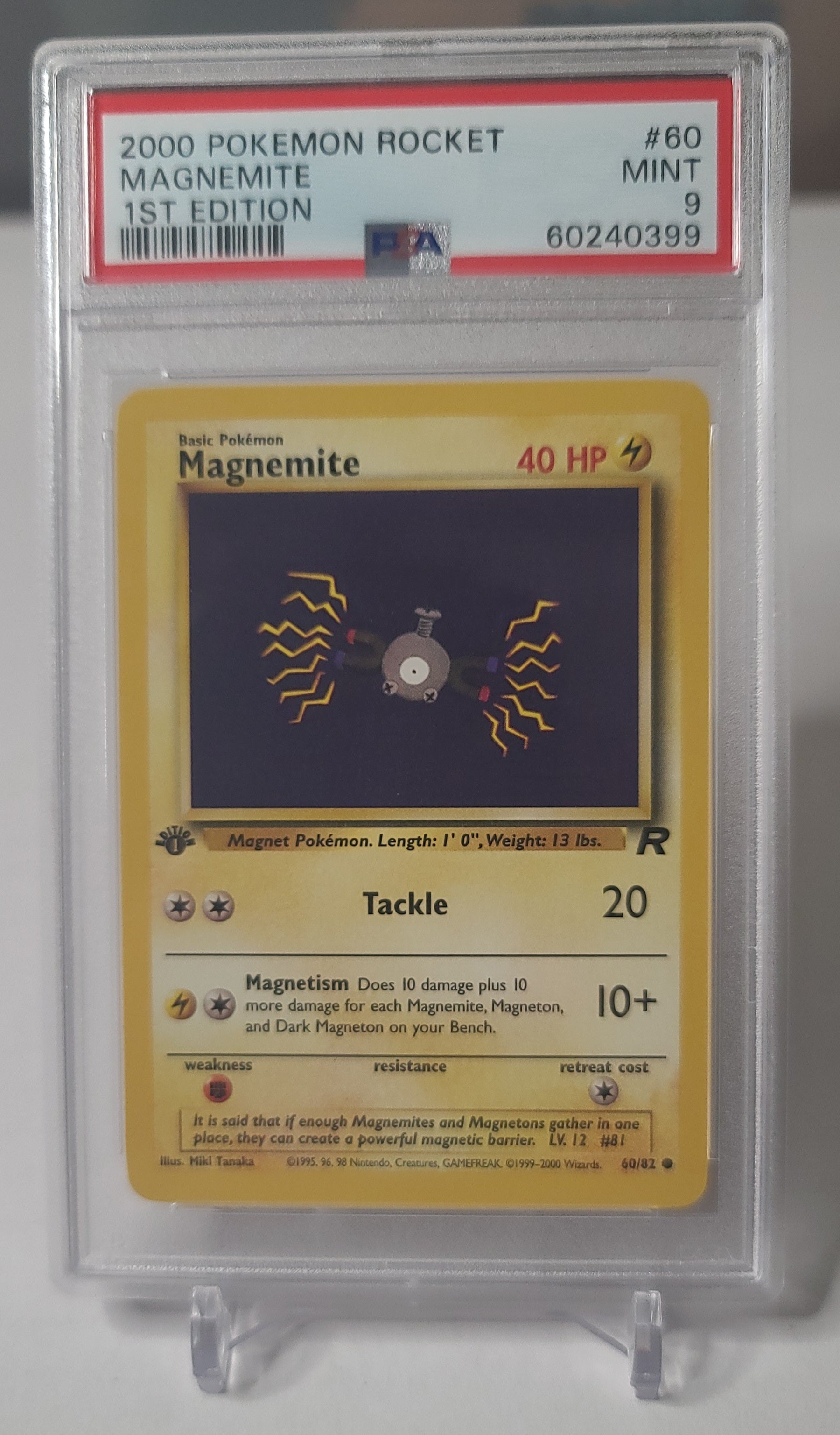 Magnemite – PSA 9 - Graded Pokémon Card (Team Rocket • Common • #60)