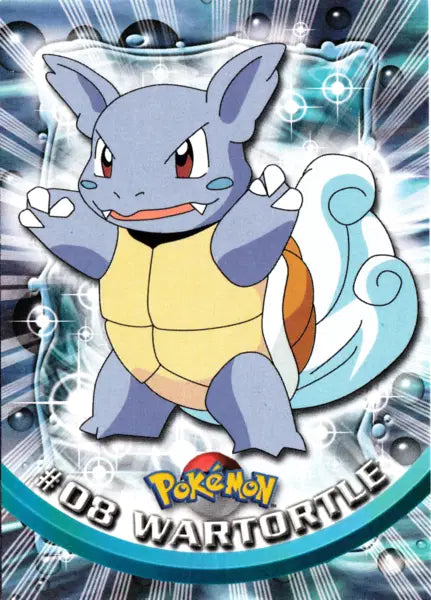 Wartortle #8 – Topps Chrome Series 1 – Rainbow Foil – Rare – PSA 7