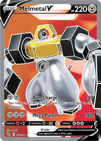 Melmetal V (Full Art) – Pokemon GO #075/078 – Pokemon Card – Ultra Rare – CGC 8.5 Near Mint