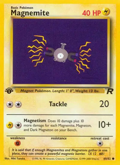 Magnemite – PSA 9 - Graded Pokémon Card (Team Rocket • Common • #60)